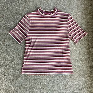 90’s inspired stretch mock-neck shirt
